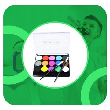 FARBY FARBKI DO MALOWANIA TWARZY 15 KOLORÓW ZMYWALNE DZIECI