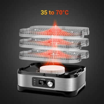 СУШИЛКА ДЛЯ ГРИБОВ, ФРУКТОВ И ОВОЩЕЙ, КОМФОРТНЫЙ ТАЙМЕР, ВЫСОКАЯ МОЩНОСТЬ, 450ВТ, 5x