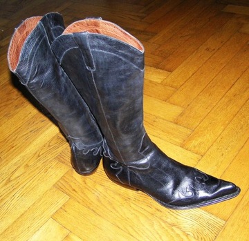 NAVYBOOT boots KOWBOJKI skóra Made in ITALY Pani 40 S.Stan