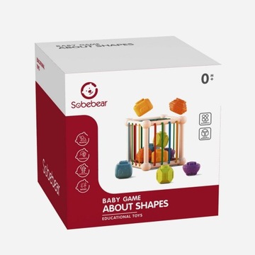 СЕНСОРНЫЙ КУБ СОРТИРОВКА ПИРАМИДА ПОГРЕМКА ИЗУЧЕНИЕ ЦВЕТА ФОРМЫ КУБИКИ