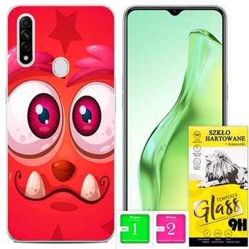 ETUI PLECKI FOTO Case OBUDOWA Pokrowiec WZORY SZKŁO 9H do Oppo A31 2020
