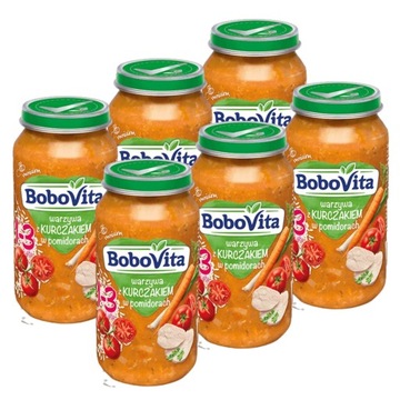 BoboVita Warzywa z kurczakiem w pomid 12m+ 6x250g