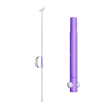 Dostawka wydłużająca słupek fioletowy 26 cm