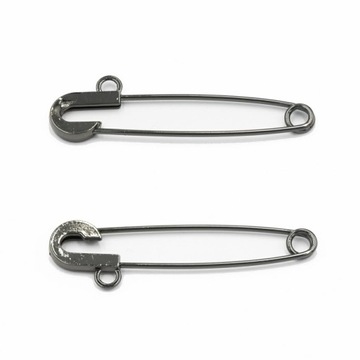 Agrafka ozdobna ciemny nikiel elegancka 7cm ZBA-021