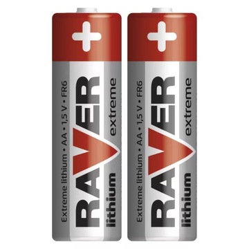 2x Bateria litowa RAVER EMOS AA R6 1,5V lithium FR