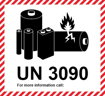 ЭТИКЕТКИ ADR UN3481 БАТАРЕИ 12x11см РУЛОН 500шт.