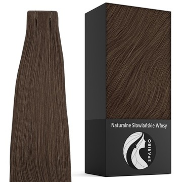 Naturalne włosy 10 kanapek kanapki niewidoczne taśmy Tape On 2.8 cm 45 cm