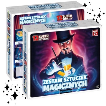 Mały MAGIK zestaw sztuczek MAGICZNYCH 12 rekwizytów dla DZIECI nauka iluzji