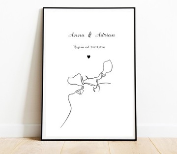 ПЛАКАТ КАРТИНА СВАДЬБА ГОДОВЩИНА СВАДЬБЫ ОДНА А3 30,00 х 40,00 см