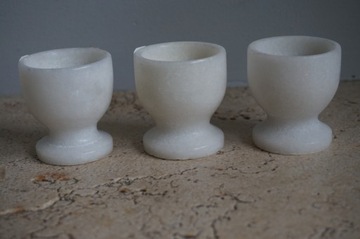 MARMUROWE KIELISZKI do JAJEK MARMUR DENMARK 3szt. danish design