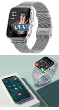 ZEGAREK SMARTWATCH DAMSKI INDUKCJA ROZMOWY CIŚNIENIOMIERZ PULSOMETR EKG PL