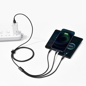 КАБЕЛЬ BASEUS FAST 3-в-1 ПРОЧНЫЙ USB-КАБЕЛЬ — USB-C/Lightning/micro USB 1,5 м