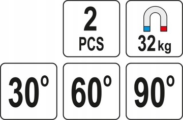 УГЛОВОЙ КРОНШТЕЙН МАГНИТНЫЙ СВАРОЧНЫЙ ДЕРЖАТЕЛЬ 32 КГ 2 шт.