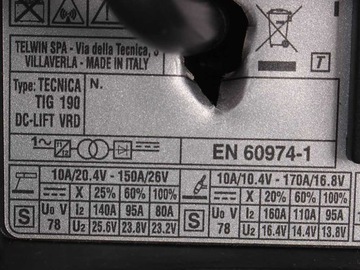 Telwin TECNICA 190 Tig DC-Lift Сварочный аппарат TIG и MMA