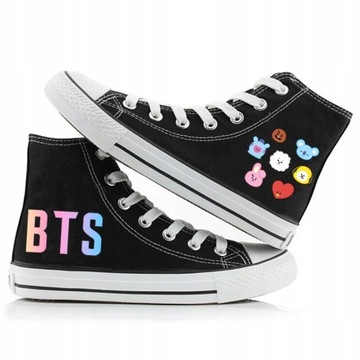 Płócienne trampki BTS Mieszany Czarny