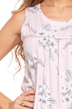 Koszula Nocna Damska na ramiączkach Kwiaty Wygodna Piżama Bawełna MORAJ XL