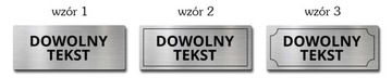 Tabliczka grawerowana srebrna DOWOLNA TREŚĆ 20x8cm