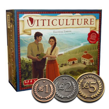 ZESTAW 72 MONET ZAMIENNIK DO GRY VITICULTURE