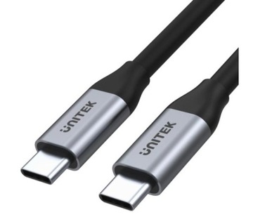 Kabel Przewód Unitek C14082ABK USB-C - USB-C 100W 1 metr Czarny