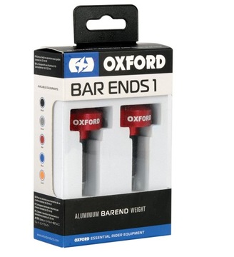 Końcówki kierownicy OXFORD OX590 czerwone ciężarki
