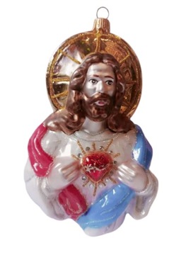 BOMBKI CHOINKOWE SZKLANE Jezus 17cm