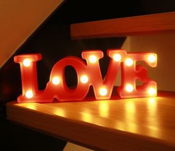 БУКВЫ СВЕТОДИОДНЫЕ БУКВЫ СВЕТЯЩИЕСЯ БЕЛЫЕ ЛЮБОВЬ 3D 10,5 СМ