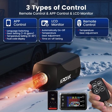 Парковка отопление Bluetooth Air Diesel 12/24 В 8 кВт ЖК -дизель дизель webasto