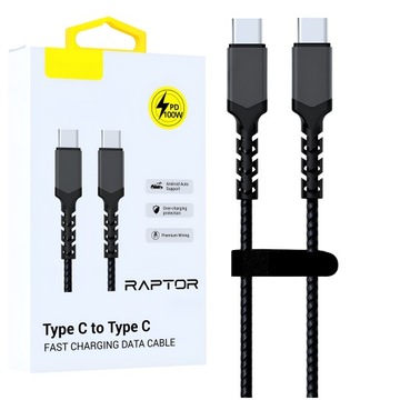 SZYBKI KABEL USB-C / USB-C 100W 5A PD 1M QC 3.0 MOCNY PRZEWÓD DO TELEFONU