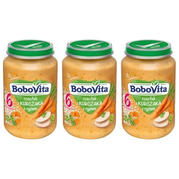 BOBOVITA Rosołek z kurczaka z ryżem 3x190g