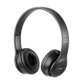 SŁUCHAWKI BEZPRZEWODOWE P47 BLUETOOTH MIKROFON MP3