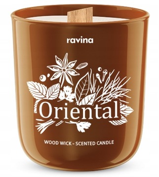 Świeca sojowa o zapachu ORIENTAL ORIENTALNY drewniany knot