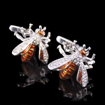 Запонки с узором BEE FLY