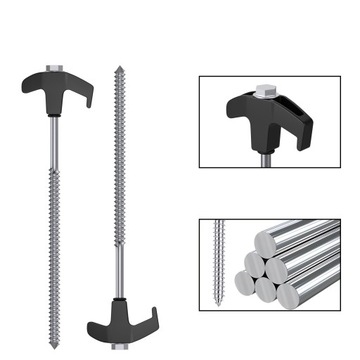 Strong TENT PEGS, СТАЛЬНЫЕ колышки для палатки, 25 см, 12 шт.