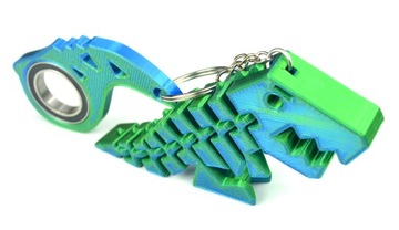 Набор Keyrambit Брелок KEYSPINNER + Flexi Rex Dino TikTok Цвет РОЗОВЫЙ ФЛУО