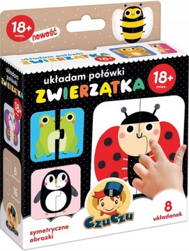 Pierwsze Puzzle Układam Połówki Zwierzątka Czu Czu