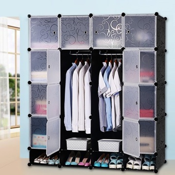 БОЛЬШОЙ МОДУЛЬНЫЙ ШКАФ ВЕШАЛКА ДЛЯ ШКАФА XXL, ЧЕРНАЯ