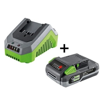 Стартовый набор LUX-Tools - аккумулятор 20 В 2 Ач + зарядное устройство