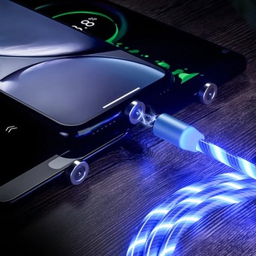 МАГНИТНЫЙ КАБЕЛЬ 3в1 ДЛЯ IPHONE MICRO USB TYPE-C 1м