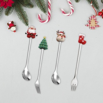 Рождественские ложки, вилки, кондитерские вилки и Т