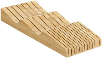 BLOK STOJAK WKŁAD ORGANIZER NA NOŻE BAMBUSOWY DO SZUFLADY 13x