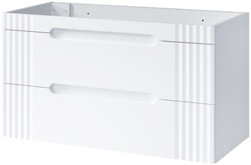 BIAŁA Szafka pod umywalkę WISZĄCA 120 cm Szuflady