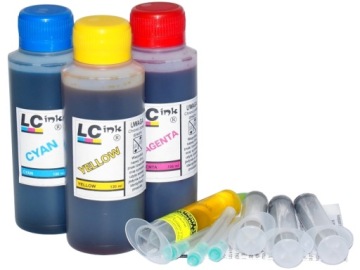 ЧЕРНИЛА HP 3X120 МЛ ЦВЕТНЫЕ + ЖИДКОСТЬ + РЕГ. ПРИНАДЛЕЖНОСТИ