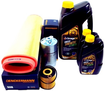 3 FILTRY DENCKERMANN + 7L OLEJE 5W30 BMW E46 3.0D 330D 184 KM