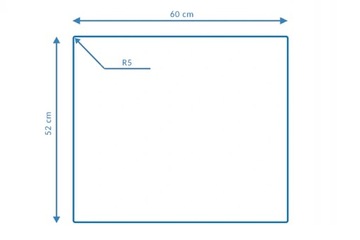 Разделочная доска Pola 60x52 из закаленного стекла