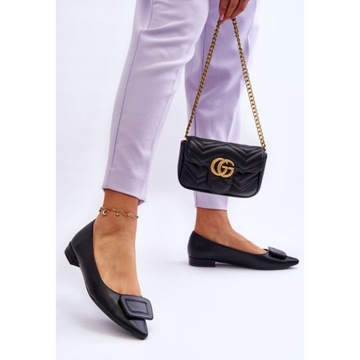 Черные балетки из экокожи WS1, 38 год.