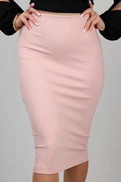 Юбка миди РОЗОВАЯ XS TUBE POWDER PINK PENCIL