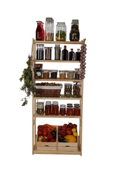 Полка деревянная для кладовки ЛСР, 6 полок, Натуральный