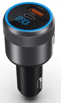 TRANSMITER FM BLUETOOTH USB TYP C QC 3.0 + PD BASS