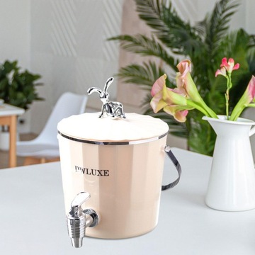 Диспенсер для напитков замороженный, бежевый, с крышками