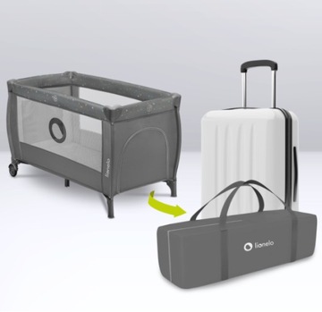 ДВУХЯРУСНАЯ кроватка Lionelo Stefi Plus Манеж на колесах